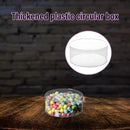 10pcs Clear Round Gift Boxes Plastic Candy Storage Containers for Party Favors - 15x6.5cm