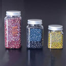 20pcs Square Transparent Plastic Bottle with Aluminum Cap Sealed Jar for Food Storage - 550ml