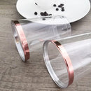 100pcs 9OZ Hot Gold Silver Plastic Wine Cup Western Food Cup Ice Cream - Rose Gold
