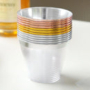 100pcs 9OZ Hot Gold Silver Plastic Wine Cup Western Food Cup Ice Cream - Silver