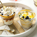 100pcs 9OZ Hot Gold Silver Plastic Wine Cup Western Food Cup Ice Cream - Silver