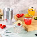 100pcs 9OZ Hot Gold Silver Plastic Wine Cup Western Food Cup Ice Cream - Silver