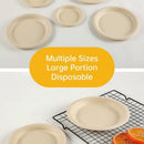 100x Biodegradable Sugarcane Paper Trays - Eco-Friendly & Durable for Food - 7inches-100pcs