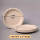 100x Biodegradable Sugarcane Paper Trays - Eco-Friendly & Durable for Food - 7inches-100pcs