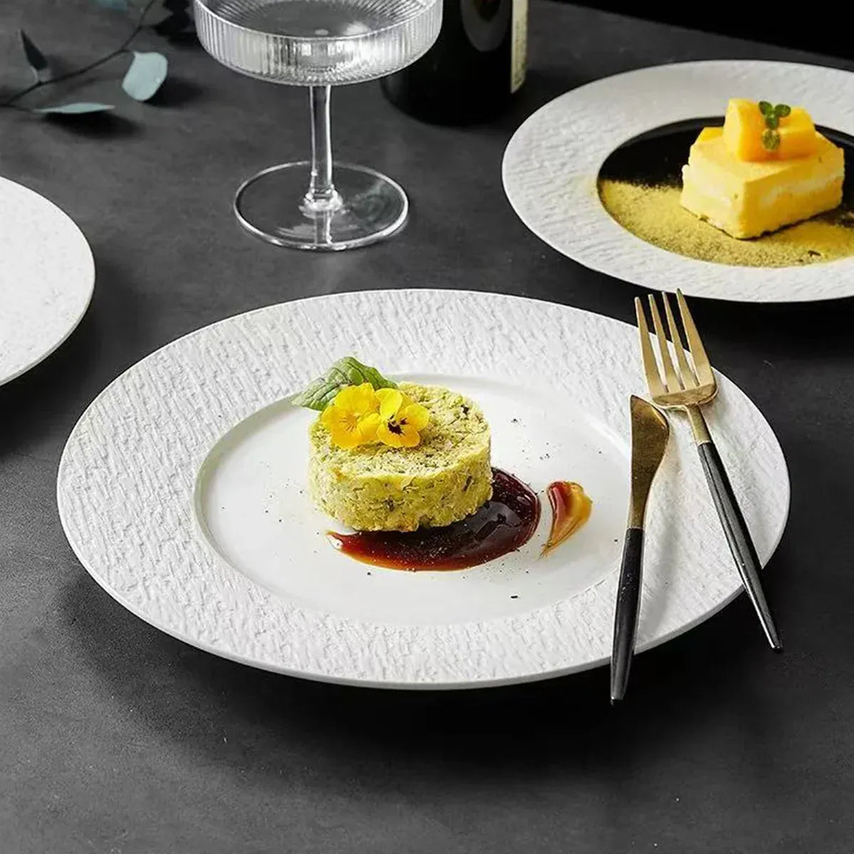 Ceramic Steak Vegetable Dessert Salad Plate Home Dinner Plate Kitchen Dining - 10.5inch