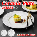 Ceramic Steak Vegetable Dessert Salad Plate Home Dinner Plate Kitchen Dining - 10.5inch