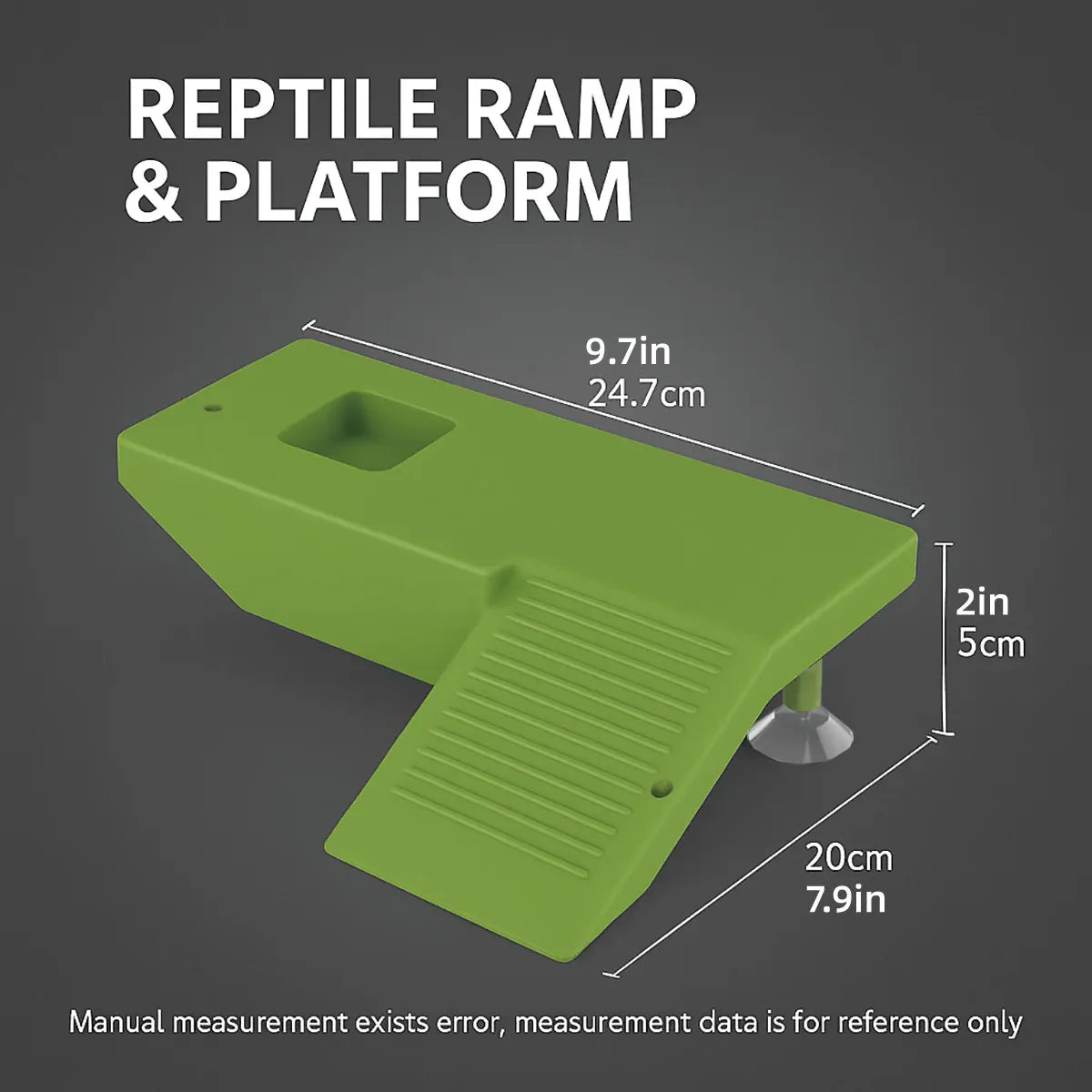 Turtle Climbing Platform Inclined Basking Ramp for Breeding Box Aquarium Habitat - Green
