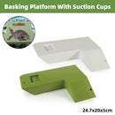 Turtle Climbing Platform Inclined Basking Ramp for Breeding Box Aquarium Habitat - Green