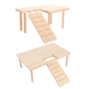 Hamster Wood Stand Platform with Ladder Small Animal Toy Hamster Rat Accessories - U-shape