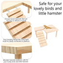 Hamster Wood Stand Platform with Ladder Small Animal Toy Hamster Rat Accessories - U-shape