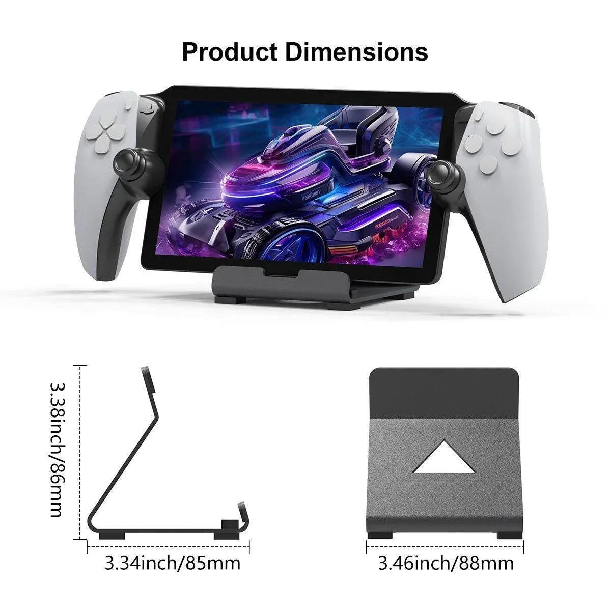 Handheld Device Desktop Stand Adjustable Dock for Switch Steam ROG Deck - Black