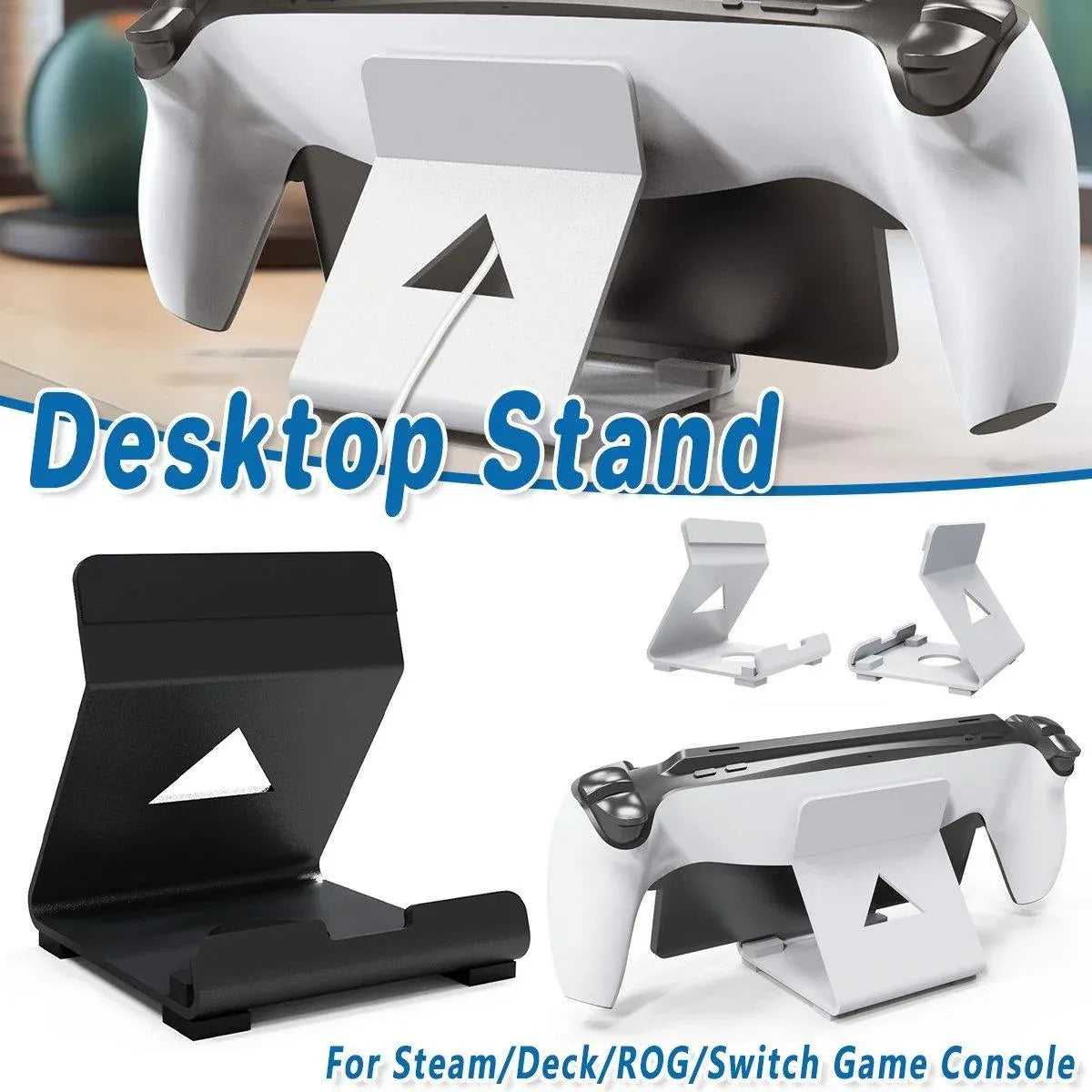 Handheld Device Desktop Stand Adjustable Dock for Switch Steam ROG Deck - Black