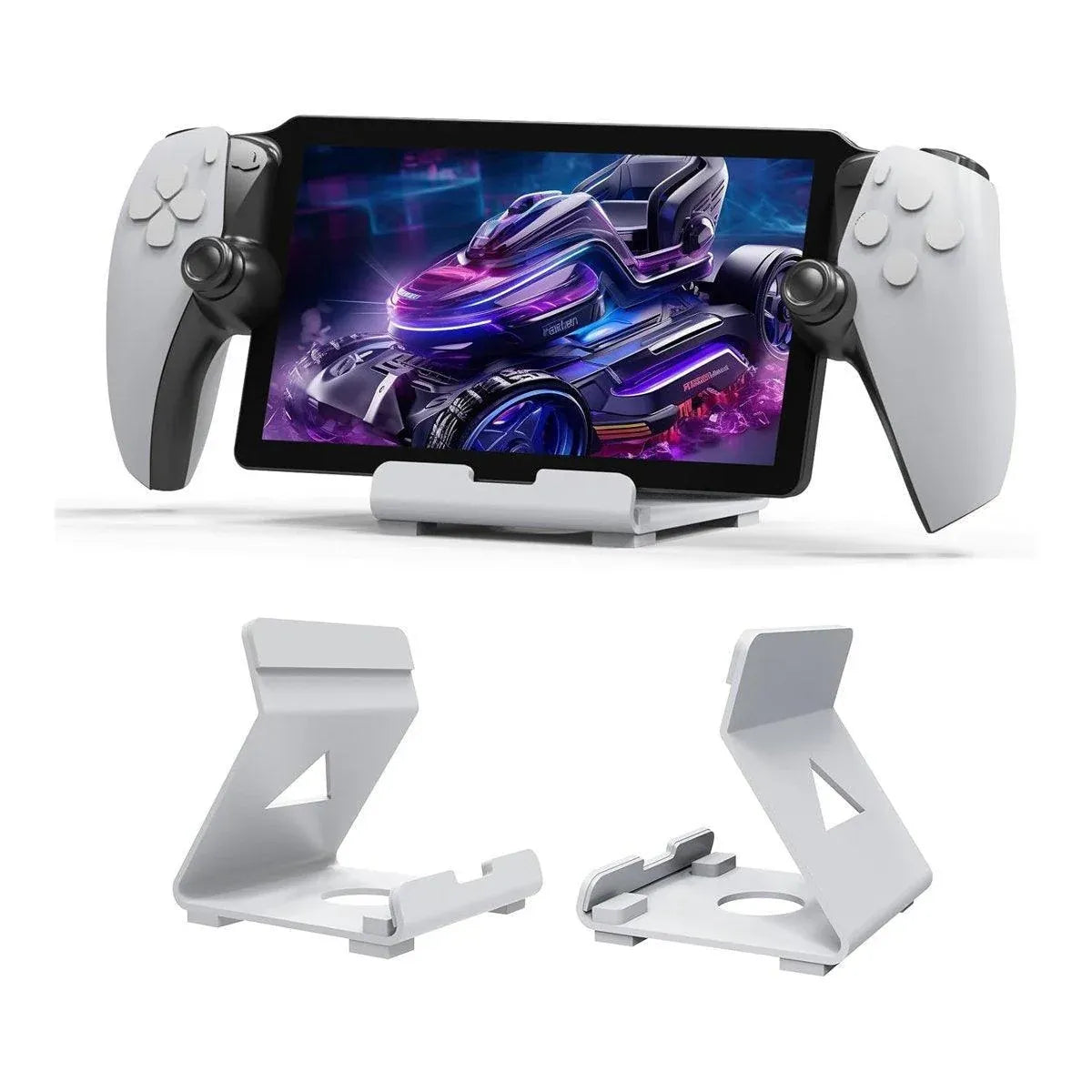 Handheld Device Desktop Stand Adjustable Dock for Switch Steam ROG Deck - White