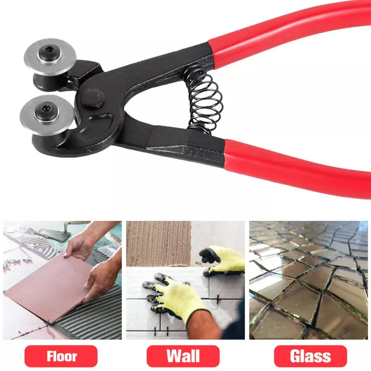 8inch Tile Nipper Mosaic Ceramic Glass Shaping Cutting Wheeled Plier Cutter Tool