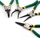 4 Piece Circlip Pliers Set 7 Inch Internal and External Straight and Bent Nose Tools