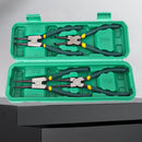 4 Piece Circlip Pliers Set 7 Inch Internal and External Straight and Bent Nose Tools