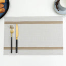 4X Anti-Slip Woven Placemat Waterproof Oil-proof Placemat Heat Resistant PVC Mat - Blue