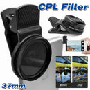Black 37 mm Clip-On CPL Camera Filter Set - 2 Pieces