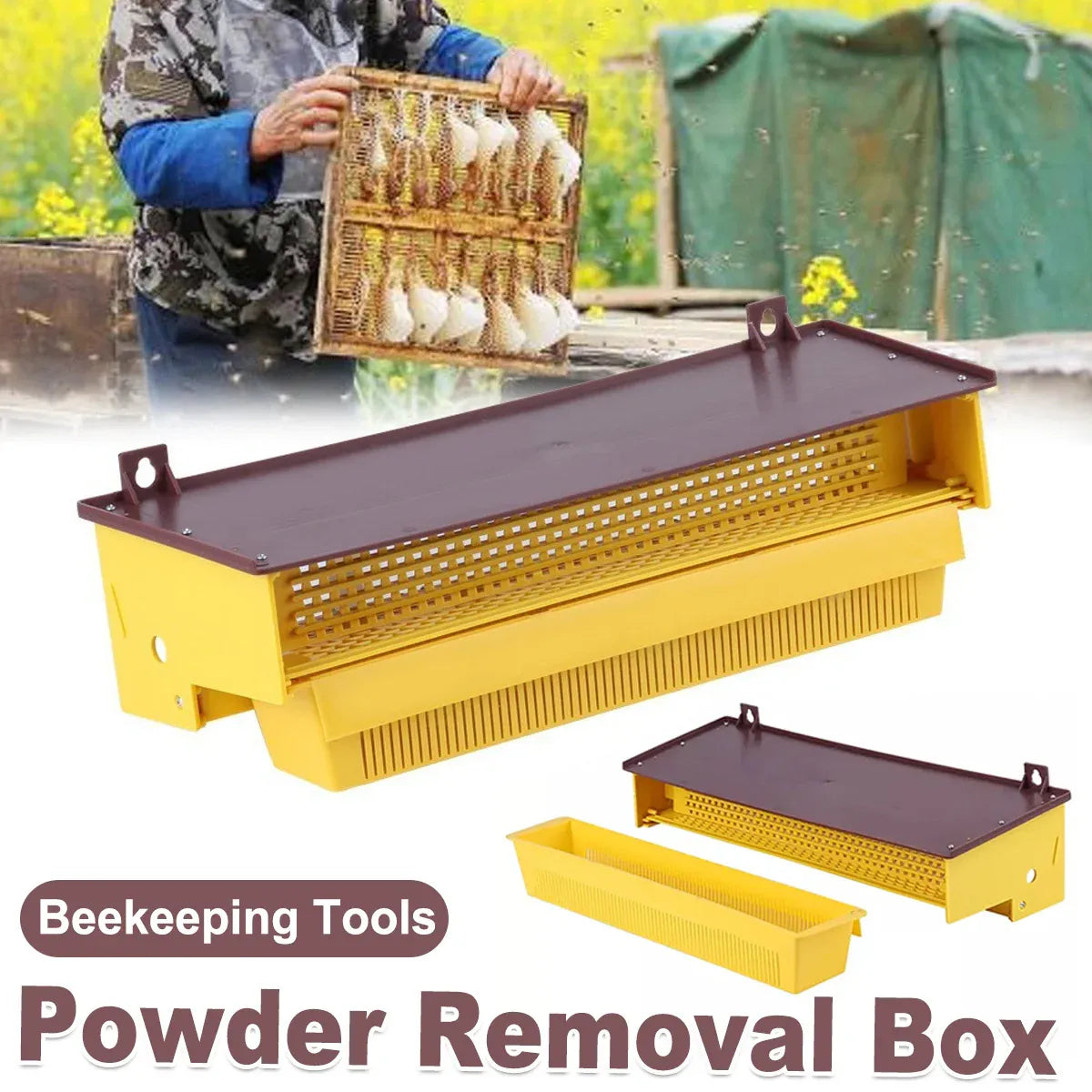 Beekeeping Pollen Trap Box Remover Beehive Collector Tool Plastic Collection Box