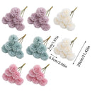 12pcs Artificial Dandelion Fake Flower Simulation Arrangement Desktop Decoration - Blue
