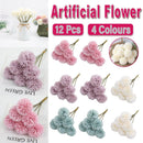 12pcs Artificial Dandelion Fake Flower Simulation Arrangement Desktop Decoration - Purple