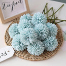 12pcs Artificial Dandelion Fake Flower Simulation Arrangement Desktop Decoration - Purple