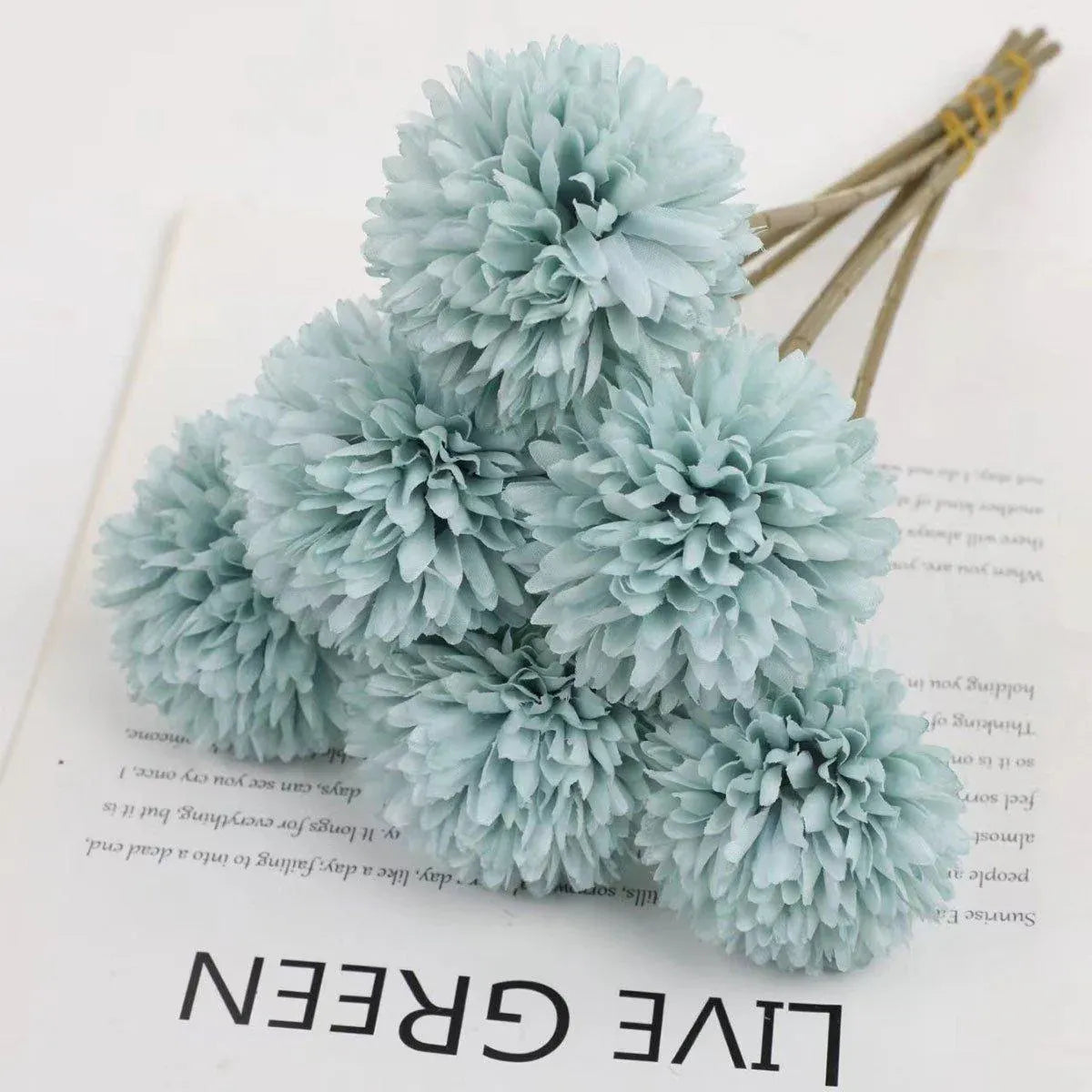 12pcs Artificial Dandelion Fake Flower Simulation Arrangement Desktop Decoration - Purple
