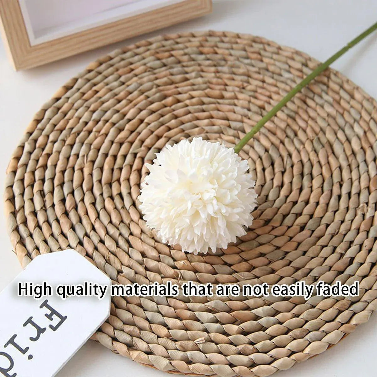 12pcs Artificial Dandelion Fake Flower Simulation Arrangement Desktop Decoration - White