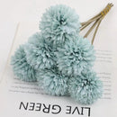 12pcs Artificial Dandelion Fake Flower Simulation Arrangement Desktop Decoration - White