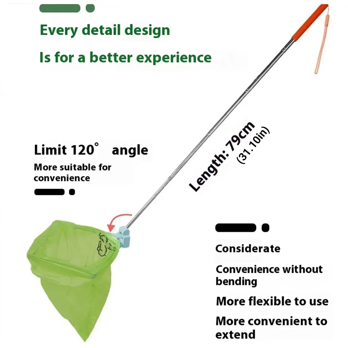Portable Poop Picker Non Slip Handle Waste Bag Holder for Outdoor Cleaning Use