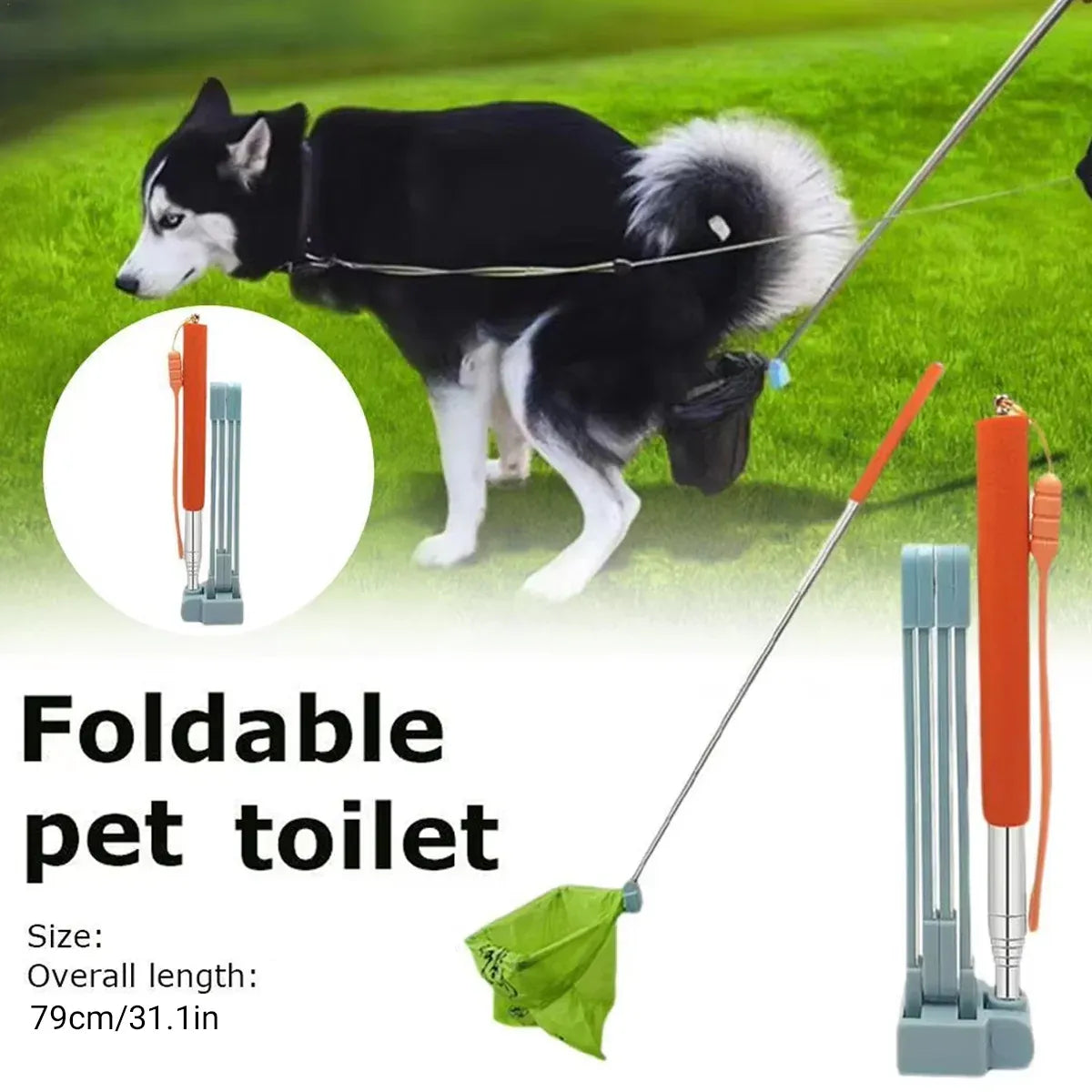 Portable Poop Picker Non Slip Handle Waste Bag Holder for Outdoor Cleaning Use
