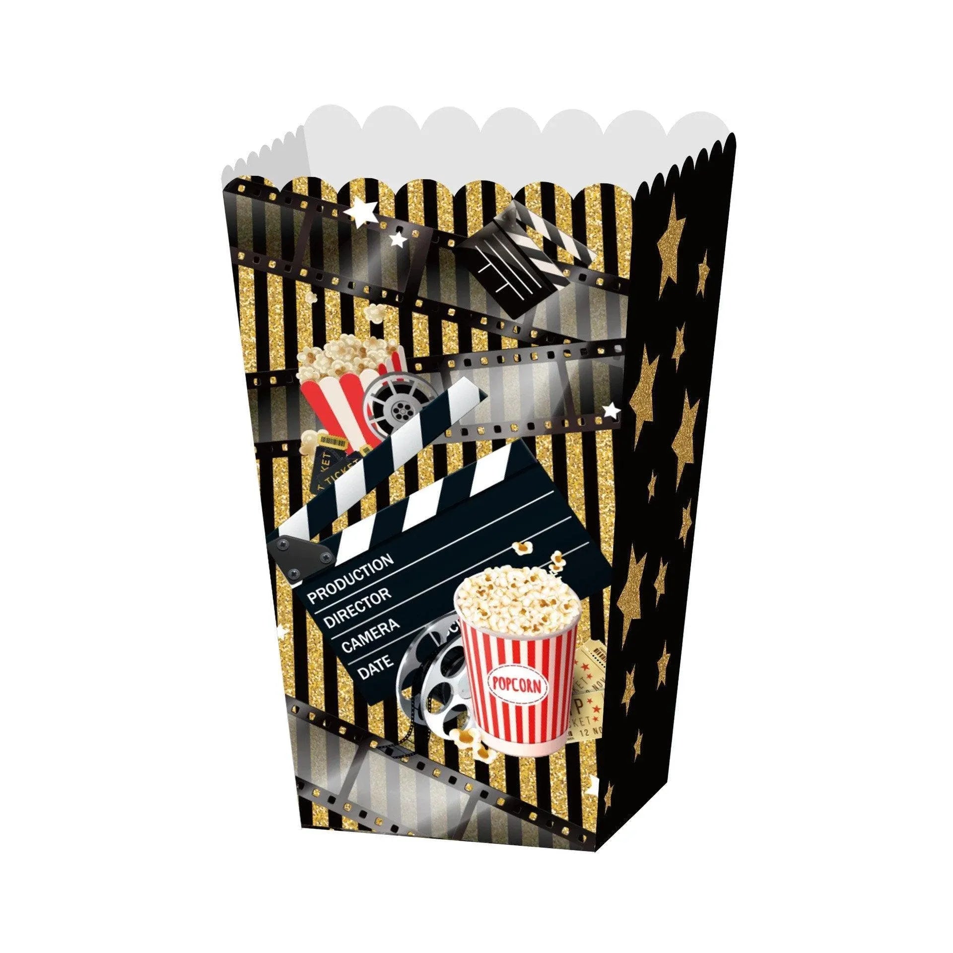 24 PCS Movie Night Snack Trays Popcorn Food Drink Holder Cinema Party Supplies - 24pcs-KY001 Sold separately