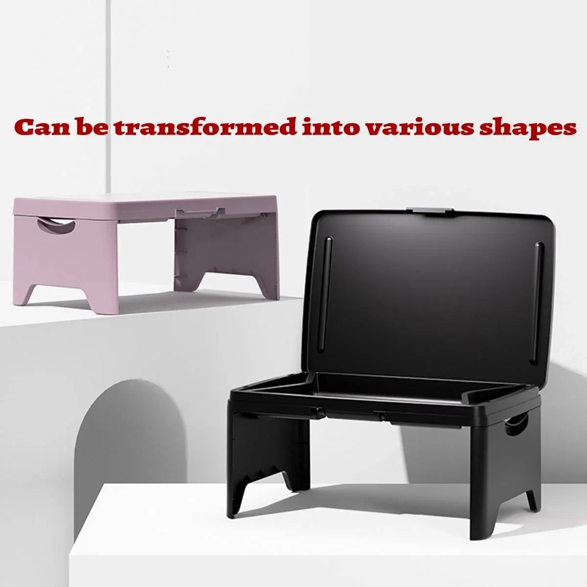 Portable Multifunctional Folding Table Lap Desk Lightweight Home Bedroom Use - Black