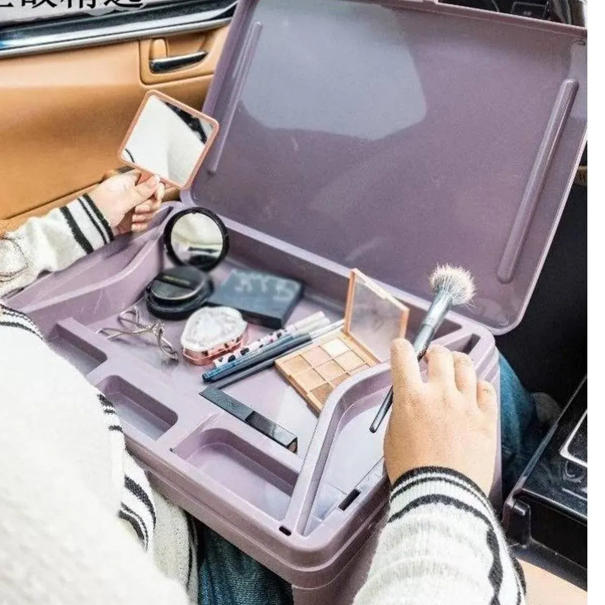 Portable Multifunctional Folding Table Lap Desk Lightweight Home Bedroom Use - Purple