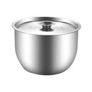 Stainless Steel Basin Kitchen Soup Pot with Lid Cooking Household Use Durable