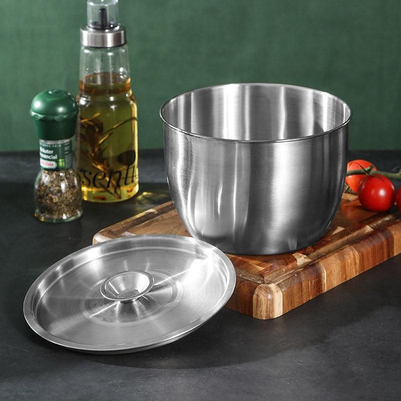 Stainless Steel Basin Kitchen Soup Pot with Lid Cooking Household Use Durable