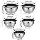 5-Bowl Nested Mixing Set with 5 Black Lids