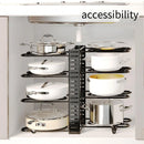 Multi-Layer Vertical Pot Lid Storage Rack Folding Kitchen Countertop Organizer - 5th-Floor