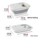 Foldable Foot Tub Portable Large Capacity Foot Basin for Home Bathroom Spa and Travel - White