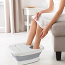 Foldable Foot Tub Portable Large Capacity Foot Basin for Home Bathroom Spa and Travel - White