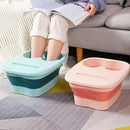 Foldable Foot Tub Portable Large Capacity Foot Basin for Home Bathroom Spa and Travel - White