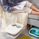 Foldable Foot Tub Portable Large Capacity Foot Basin for Home Bathroom Spa and Travel - White