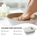 Foldable Foot Tub Portable Large Capacity Foot Basin for Home Bathroom Spa and Travel - White