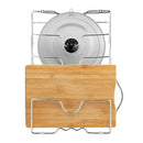 Pan Lid Holder Storage Rack Wall Mount Pot Cover Organizer Kitchen Accessories