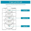 Pan Lid Holder Storage Rack Wall Mount Pot Cover Organizer Kitchen Accessories