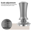 Adjustable Coffee Tamper with Scale Constant Pressure Espresso Powder Press Tool - Silver-58mm