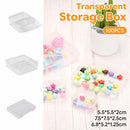 100PCS Transparent Plastic Storage Boxes Storage for jewelry Craft Beads Parts - 52x52x20mm