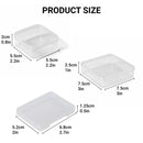 100PCS Transparent Plastic Storage Boxes Storage for jewelry Craft Beads Parts - 52x52x20mm