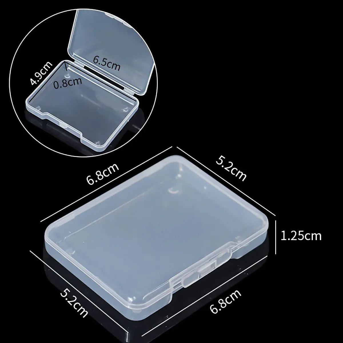 100PCS Transparent Plastic Storage Boxes Storage for jewelry Craft Beads Parts - 52x52x20mm