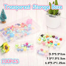 100PCS Transparent Plastic Storage Boxes Storage for jewelry Craft Beads Parts - 52x52x20mm